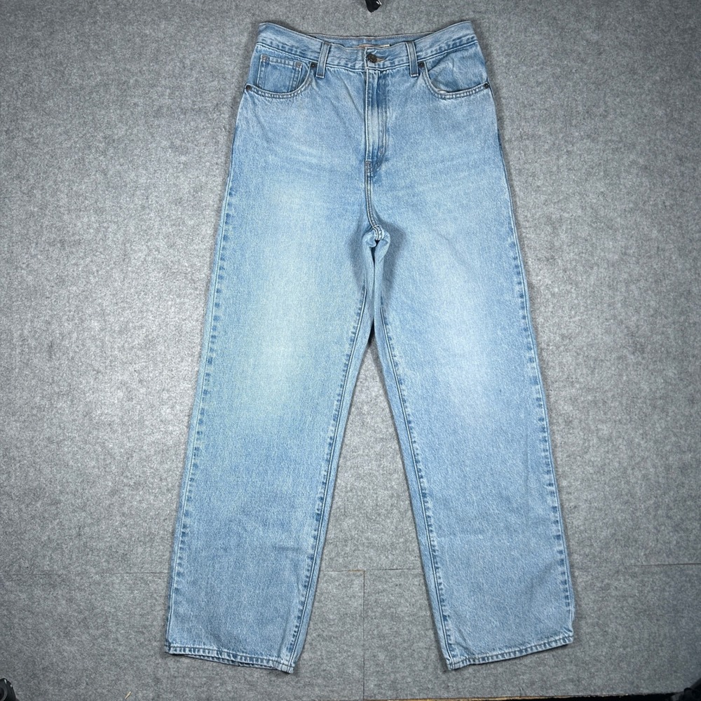 Levi's Denim High Waisted Straight Jeans Womens 28 Blue Light Wash Mom